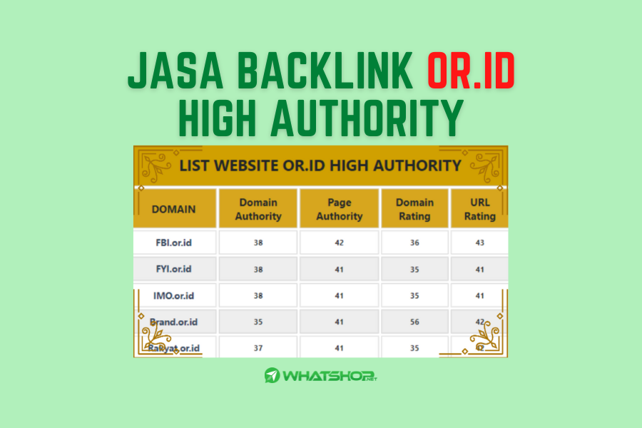 Jasa Backlink OR.ID High Authority